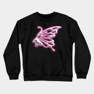 Wolf and butterfly 3d super soft blend drawing cute cool colorful Crewneck Sweatshirt